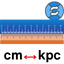 Centimeter to Kiloparsec Converter