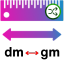 Decimeter to Gigameter Converter