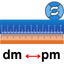 Decimeter to Petameter Converter