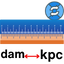 Dekameter to Kiloparsec Converter