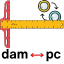 Dekameter to Parsec Converter