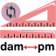 Dekameter to Petameter Converter