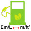 Exameter-liter to Meter-cubic Foot Converter