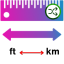 Foot to Kilometer Converter