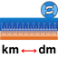 Kilometer to Decimeter Converter