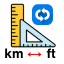 Kilometer to Foot Converter