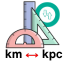 Kilometer to Kiloparsec Converter