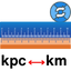 Kiloparsec to Kilometer Converter