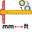 Megameter to Foot Converter