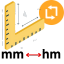 Megameter to Hectometer Converter