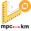 Megaparsec to Kilometer Converter