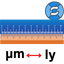 Micrometer to Light Year Converter