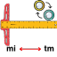 Mile to Terameter Converter