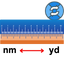 Nanometer to Yard Converter