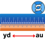 Yard to Astronomical Unit Converter