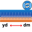 Yard to Decimeter Converter